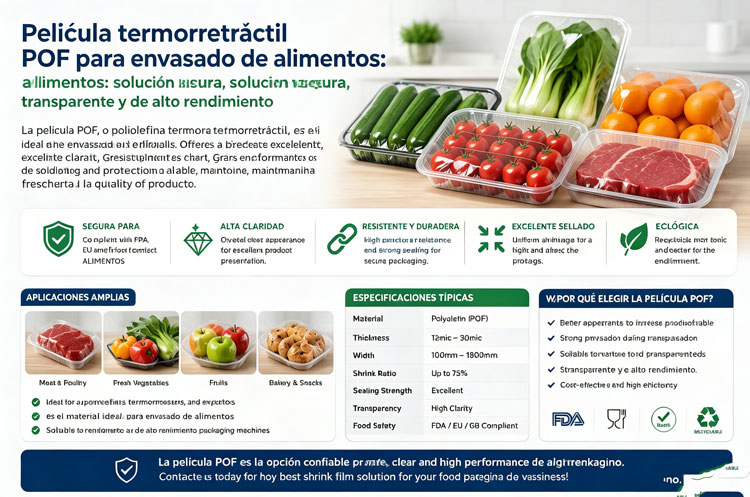 Film Retráctil POF para Alimentos: Seguro, Transparente y de Alto Rendimiento